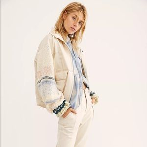 Free People Loose Thoughts Denim Jacket M NWT